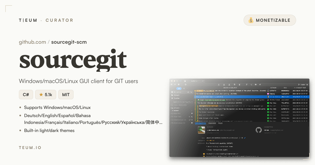 Git Without the Command Line: SourceGit Does the Heavy Lifting