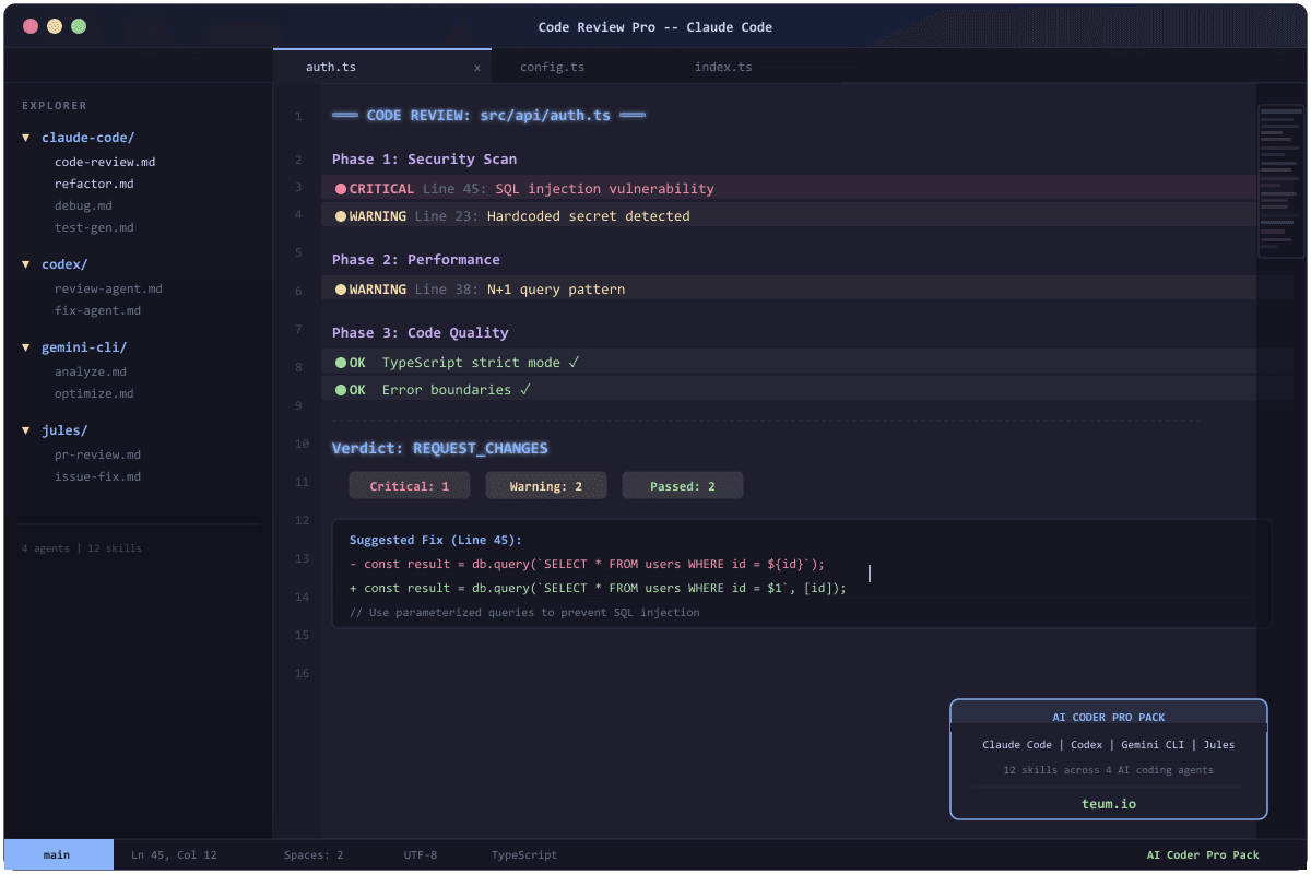 AI Coder Pro Pack — Skills for Claude Code, Codex, Gemini CLI & Jules 1